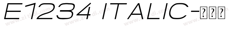 E1234 Italic字体转换